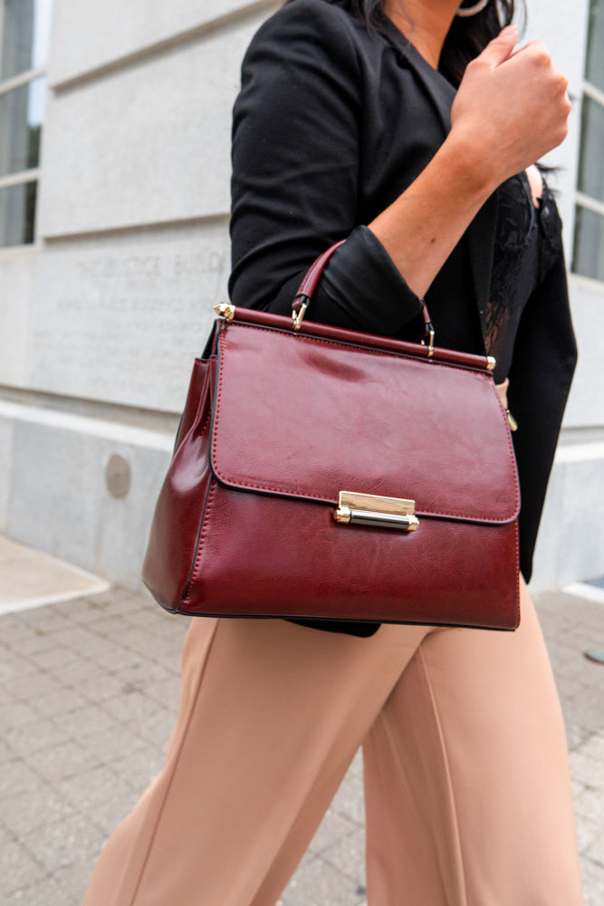 Wine Red Briefcase Carry